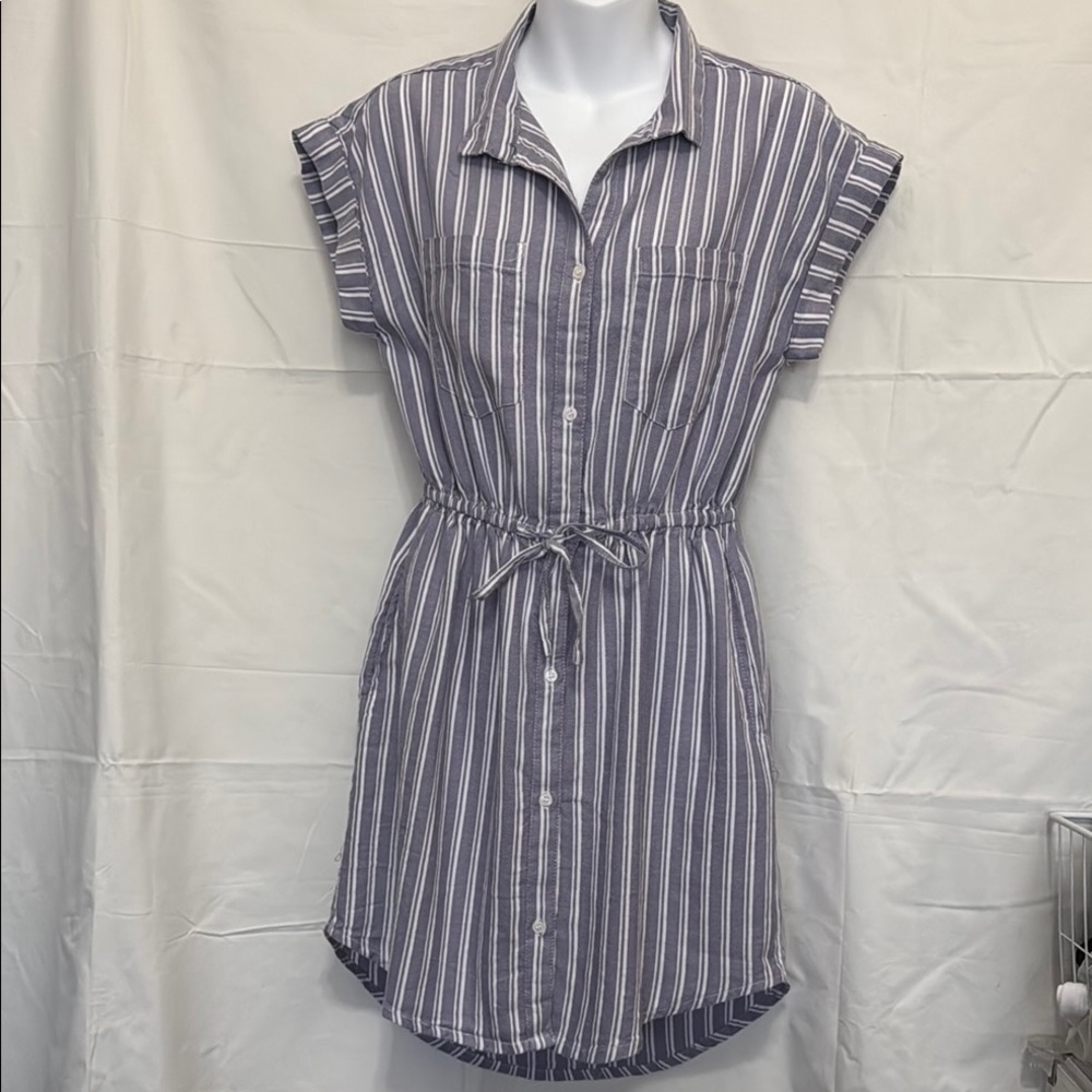 Striped Button-Up Dress